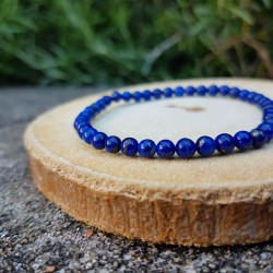 Bracelet 4mm lapis-lazuli