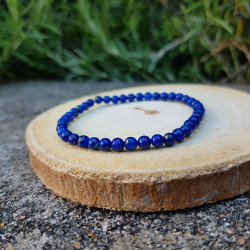 Bracelet 4mm lapis-lazuli