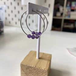 Boucles d'oreilles amethyste
