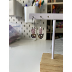 Boucles « la joyeuse » rose
